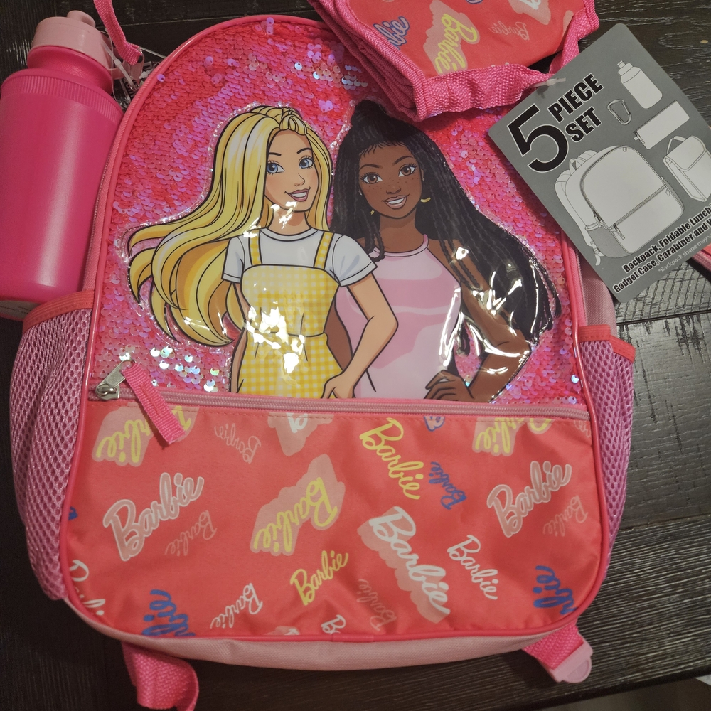 Barbie Backpack created for Macy’s retail 42.  5 piece NWT